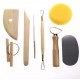 Ceramic Shaping Tool Kit / 7 Pieces With Yellow Nylon Sponge